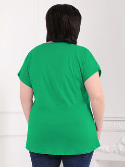 Блузка из тенселя изумрудная - Almond фото 2