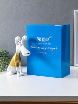 Сувенир полистоун "Пёсик в золотой кофточке" 9х22х26,5 см