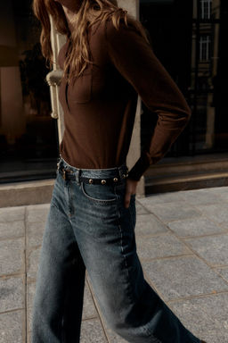 BASIC WOOL POLO SHIRT - Zara фото 19