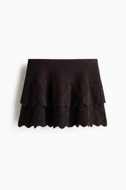 Falda escalonada efecto crochet