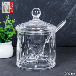 Банка с ложкой / R524 /уп 120/ акрил - ГалеонТрейд фото 3