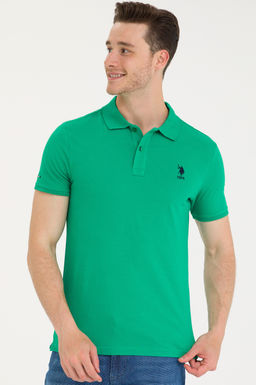 Мужская зеленая базовая футболка - U.s. polo assn фото 2