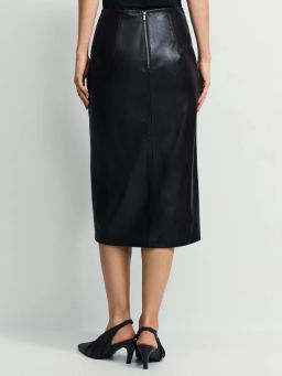 Юбка миди из искусственной кожи / Zarina  фото 5