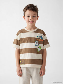 Bisiklet Yaka Toy Story Bask?l? Erkek ?ocuk Ti??rt