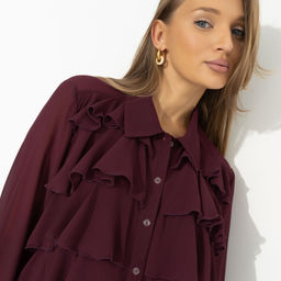 Блуза дизайнерская Гипнотический стиль (бордовая) - Charutti фото 3