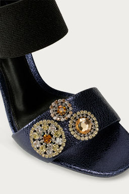 SANDALIA TAC?N PIEL MARISA BERENSON X ZARA / Azul фото 5