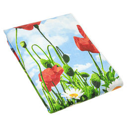 Покрывало стеганое Ромашки и маки 240х215см, спальное место 160см, бязь набивная Комфорт 121г/м2, хлопок 100%, многоигольная стежка, наполнитель синтепон 70гр, подкладка бязь отбеленная 121г/м2, Домашняя мода (Россия)  фото 2