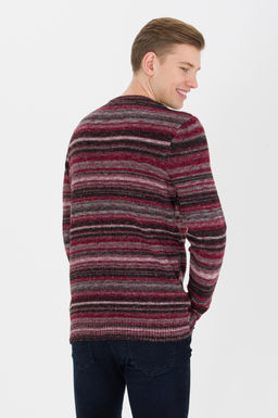 U. S. Polo Assn Мужской трикотажный свитер вишневого цвета с круглым вырезом - U.s. polo assn фото 17