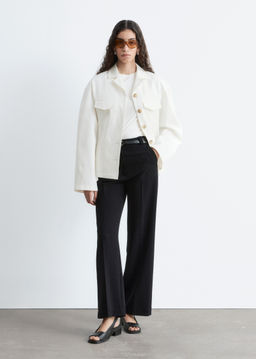 Pantalones rectos con pliegues marcados - H&m фото 6