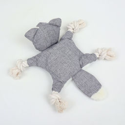 Игрушка текстильная с канатом Енот с пищалкой, шуршащая, 26 х 28 см - Пижон фото 5