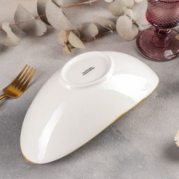 Салатник керамический «Сапфир», 25×13×8 см, цвет серо-зелёный