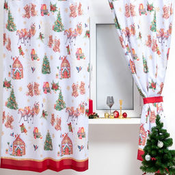 Комплект штор для кухни с подхватами Новогодняя сказка 145х180см-2 шт., габардин - Этель фото 5