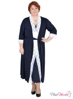 Халат-пеньюар Модель №208 размеры 44-80 - Plusmoda фото 2