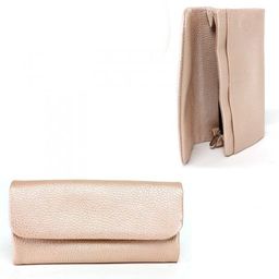 Портмоне женское Croco-ПР-806 натуральная кожа 2 отд, 5 карм, пудра металлик (234) 237112