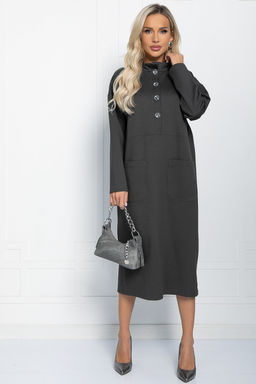 Платье Стильная осень (серое) П11436 - Lt collection фото 6