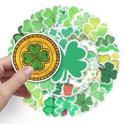Набор наклеек/стикеров на ноутбук, телефон, компьютер 50 шт. Клевер удачи (2676) - Мой органайзер фото 5