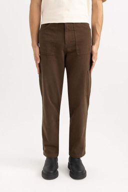 Брюки прямого кроя с нормальной талией и нормальной талией - Defacto фото 6