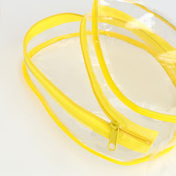 Цена за 2 шт. Косметичка на молнии для бассейна, с ручкой, жёлтая/прозрачная - Simaland фото 4