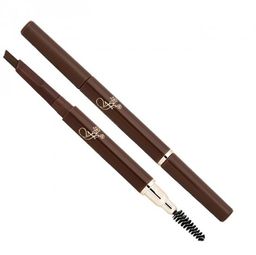 FFleur Карандаш ES412 dark brown- тёмно-коричневый,для век и бровей Powder  фото 2