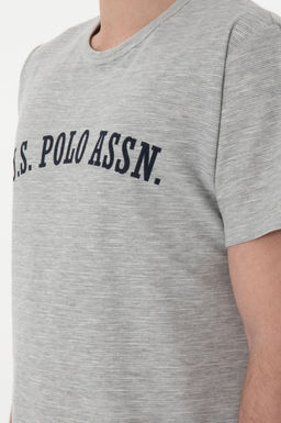 Erkek Bisiklet Yaka Gri Melanj Pijama Tak_m_ Sepette S_rpriz _ndirim - U.s. polo assn фото 7