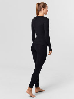 Легинсы из египетского хлопка в черном цвете