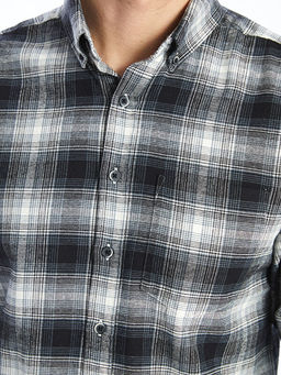 Regular Fit Uzun Kollu Ekose Poplin Erkek G?mlek