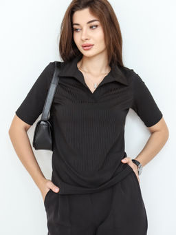 Футболка поло КФ100 Черный от фабрики Спортсоло