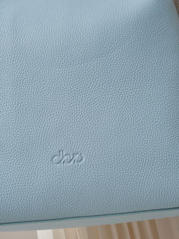 Кожаная сумка шоппер Olga DBR 30948 светло-голубой фото 7