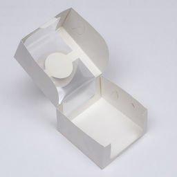 Цена за 2 шт. Коробка под бенто - торт с окном, белая, 14×14×8 см