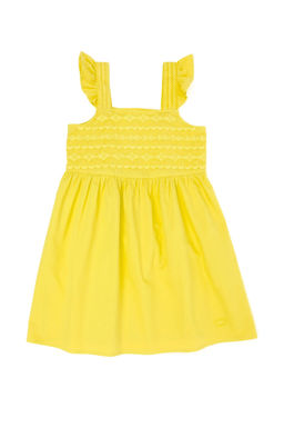 Неоново-желтое тканое платье для девочки - U.s. polo assn фото 7