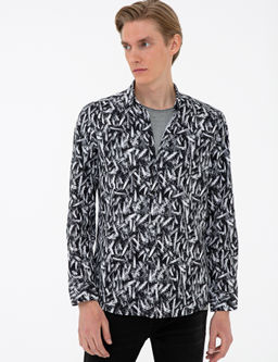 Черная рубашка узкого кроя с длинным рукавом - Cacharel фото 2