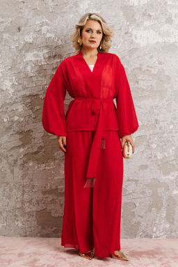 Костюм Anastasia 1063.1 рубиновый красный фото 4