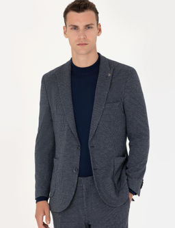 Lacivert Ekstra Slim Fit Spor Tak_m Elbise