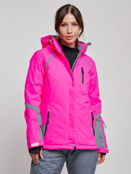 Горнолыжная куртка женская зимняя розового цвета 2316R - Chunmai фото 4