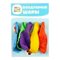 Цена за 2 шт. Шар воздушный «Праздник», 12 дюйм, латексный, 5 штук, Союзмультфильм