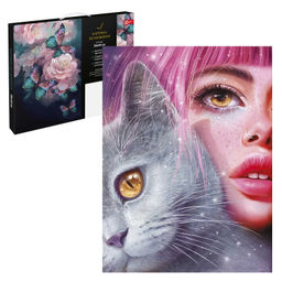 Набор для творчества Картина по номерам арт. 67925 / 24 ЗЕРКАЛО ДУШИ, размер: 30х40 см, (20 цвета (-