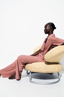 CREASED-EFFECT SHORT SLEEVE SHIRT - Zara фото 4