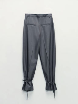 Прямые брюки с завязками по низу / Zarina  фото 2