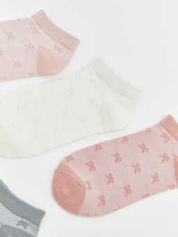 Fiyonk Desenli Kad?n Patik ?orap 5li