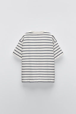 STRIPED EMBROIDERED T-SHIRT - Zara фото 2