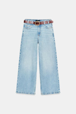Z.10 HIGH-WAIST BELTED CULOTTES JEANS - Zara фото 20