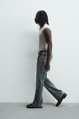 JEANS FLARE FIT ABERTURA / Azul tinta - Zara фото 6