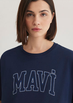 Mavi Logo Bask?l? Lacivert Tisort  фото 5