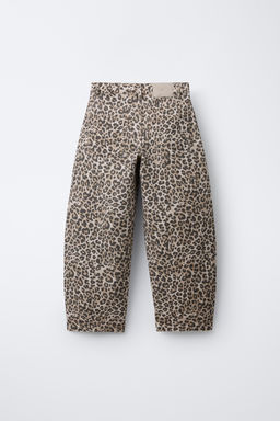 BARREL ANIMAL PRINT JEANS - Zara фото 6