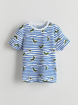 Dinozor Bask?l? Erkek ?ocuk ?ortlu Pijama Tak?m?