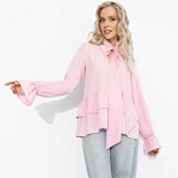 Блуза свободного кроя, Стильный нюанс (розовая) - Charutti фото 8