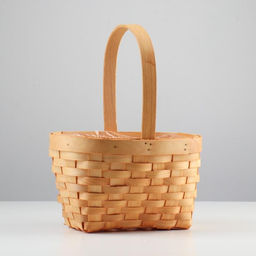 Корзина плетёная для хранения, 22×15.5×12 см, ручка h=13.5 см, секвойя