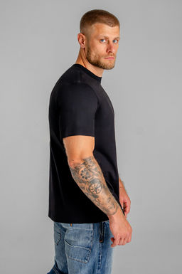 Арт. 67114/8 Футболка  мужская однотонная с лайкрой 48-58 (6 шт) Цвет:черный