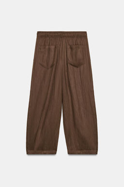 PANTAL?N PIJAMERO BALLOON / Marr?n chocolate - Zara фото 8