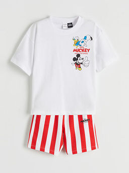 Mickey Mouse Bask?l? Erkek ?ocuk ?ortlu Tak?m